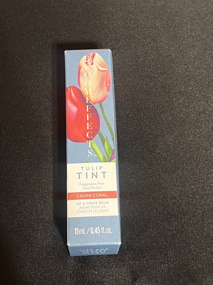 Bloomeffects Tulip Tint Lip & Cheek Balm Crispa Coral NEW IN BOX