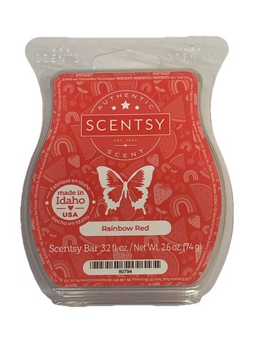 Scentsy “RAINBOW RED” Wax Bar Melt 3.2 fl oz RETIRED