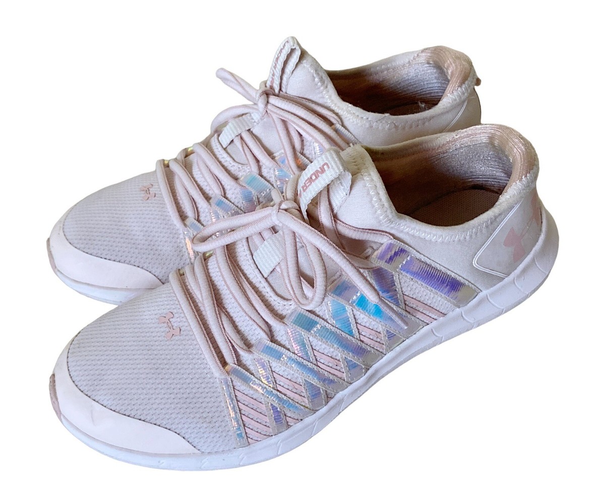 UNDER ARMOUR Girls Pink Infinity HeatGear Running Sneakers Shoes  3021136-600