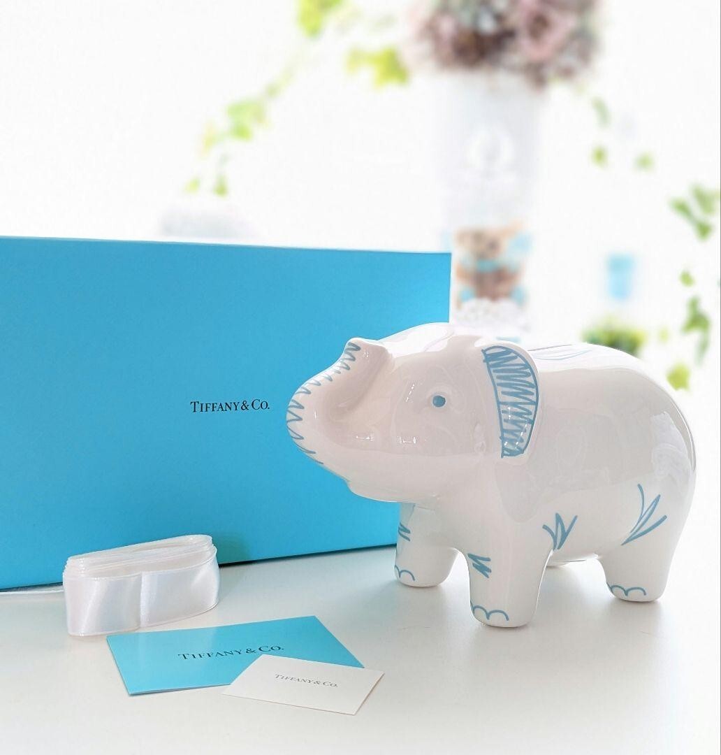 Tiffany PIGGY BANK 貯金箱 Tiffany & Co. Piggy Bank Blue×Pure White | eBay