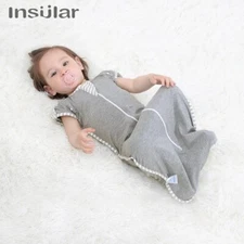 Baby Insular Swaddle L 8-12kg gray & white cotton B20
