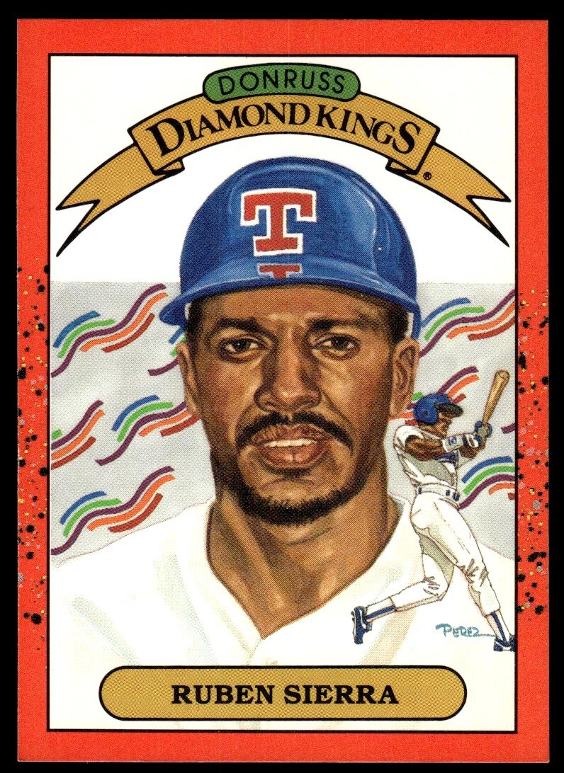 1990 Donruss Diamond Kings Ruben Sierra Texas Rangers #3
