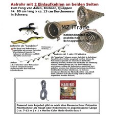 1 Aalrohr Aalreuse Aalreusen Krebskorb Krebsreuse eel crab trap+12mSchnurHaribo