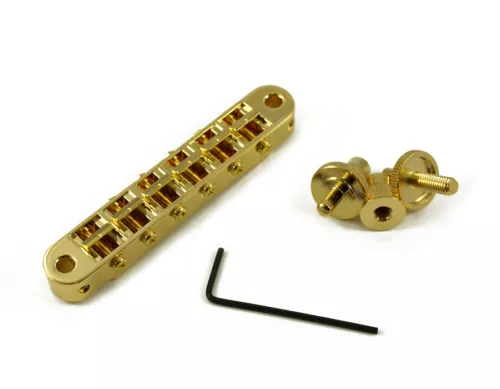 TONEPROS Nashville TUNEOMATIC NOTCHED SADDLES GOLD fits Gibson Les Paul T3BP-G