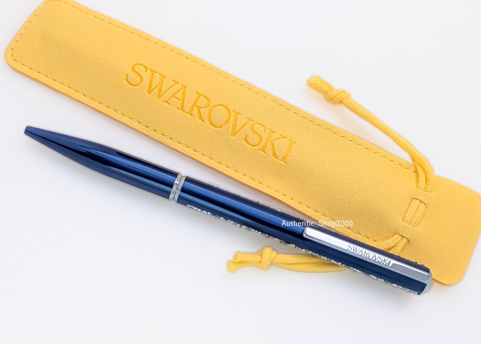 NEW 100% Authentic SWAROVSKI Blue Crystal Shimmer Glide ballpoint Pen ...