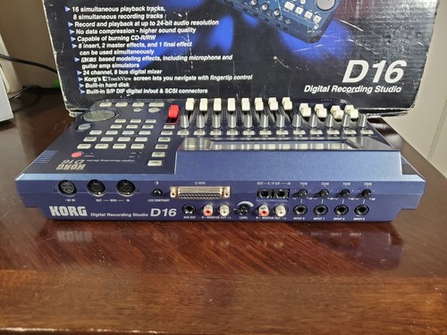 KORG D-16 V2 Digital Recording Studio Recorder 16GB Modded - Tested w/Adapter - Picture 8 of 10