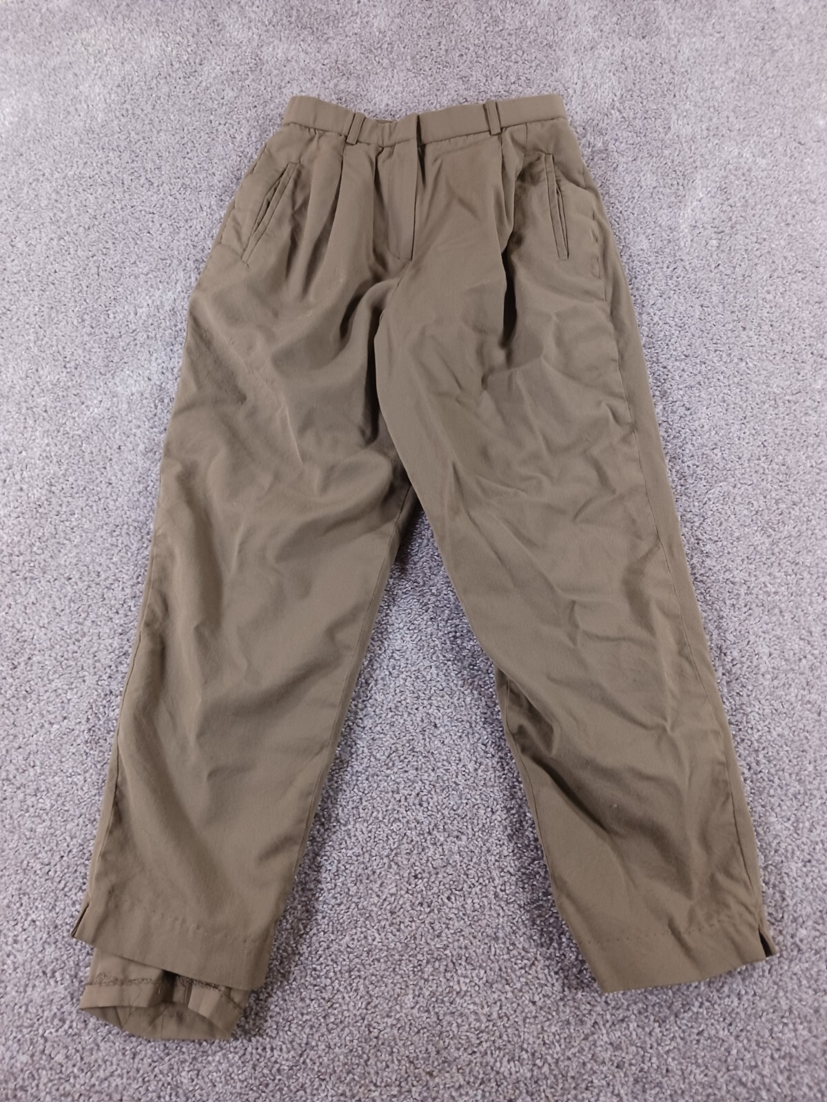 Nordstrom Women's Pants Size 6 26x25 Beige Solid Lined Chino Wool Blend