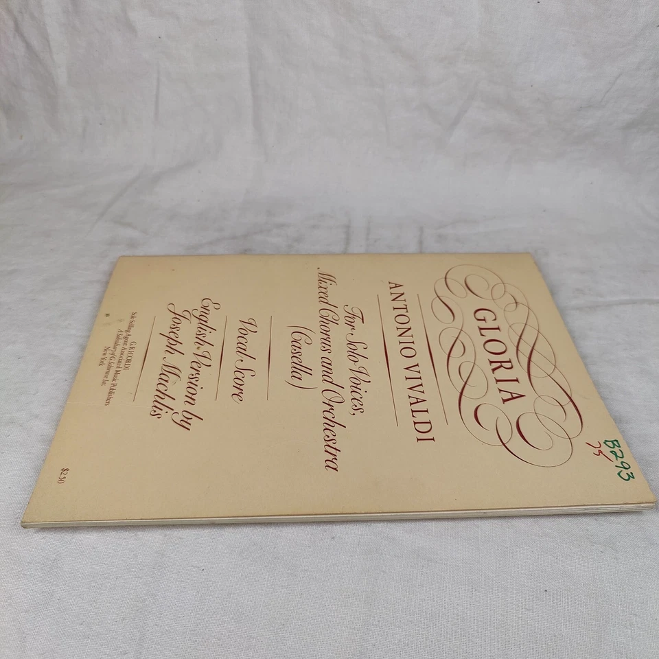 Raro Coro y Órgano Música Coral Mixto "GLORIA" Antonio Vivaldi Años 70 De Colección Foto 2 de 4