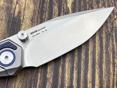 Sixleaf Folding Knife 10Cr15MoV BladeTitanium/G10 Handle Camping Knife SL-48 - Picture 4 of 11