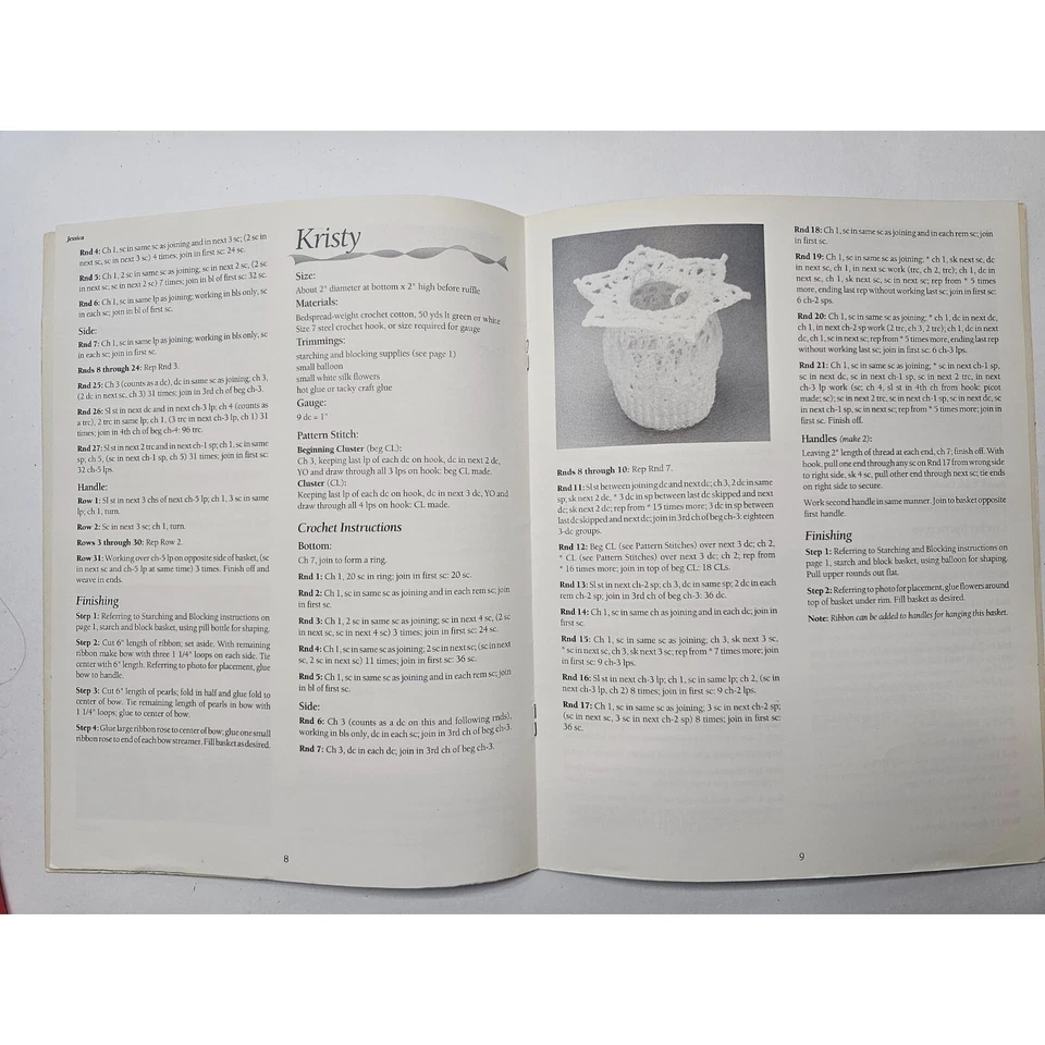 Crochet Bitty Baskets Reta North American School Of Needlework 11 Designs In Thr - Image 3 of 3