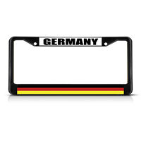 Germany Flag Black Heavy Duty Metal License Plate Frame Germany Flag Black Heavy Duty Metal License Plate Frame