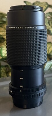 Nikon Series E 75-150mm 1:3.5 MF Telephoto Zoom Lens W/ Case+Both 