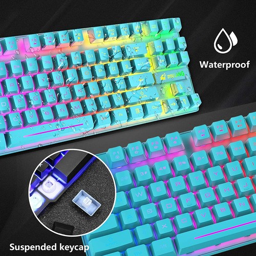 Wireless Gaming Keyboard and Mouse and Wired Headset Set RGB Backlit For PC PS4 - Picture 8 of 15