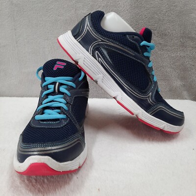 Fila Womens Soar Running  Shoes Sneakers 5HR18027-477 Navy Blue Fuschia Sz 9.5 