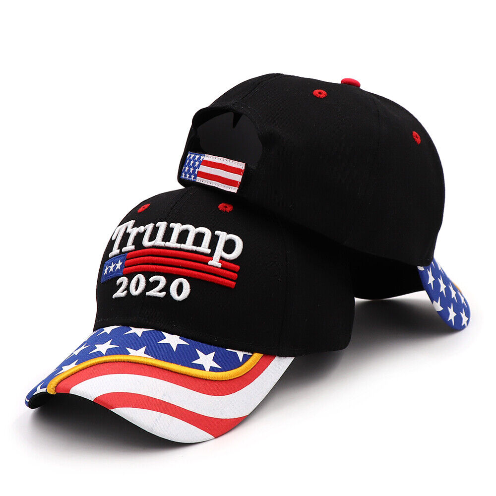 Trump Black Cap USA Drapeau Côté Keep America Great Maga Hat président 2020