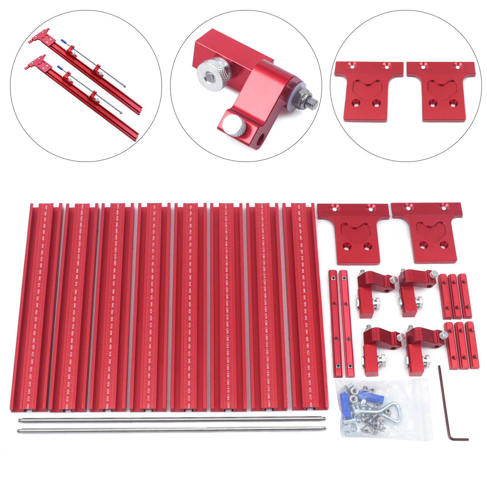 Parallel Rail Guide System Track Saw Woodworking Guide Carpentry Tool Set New