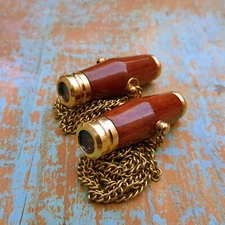 Pair of Couples Kaleidoscope Wood & Brass Pendant Kaleidoscope For Your Love One