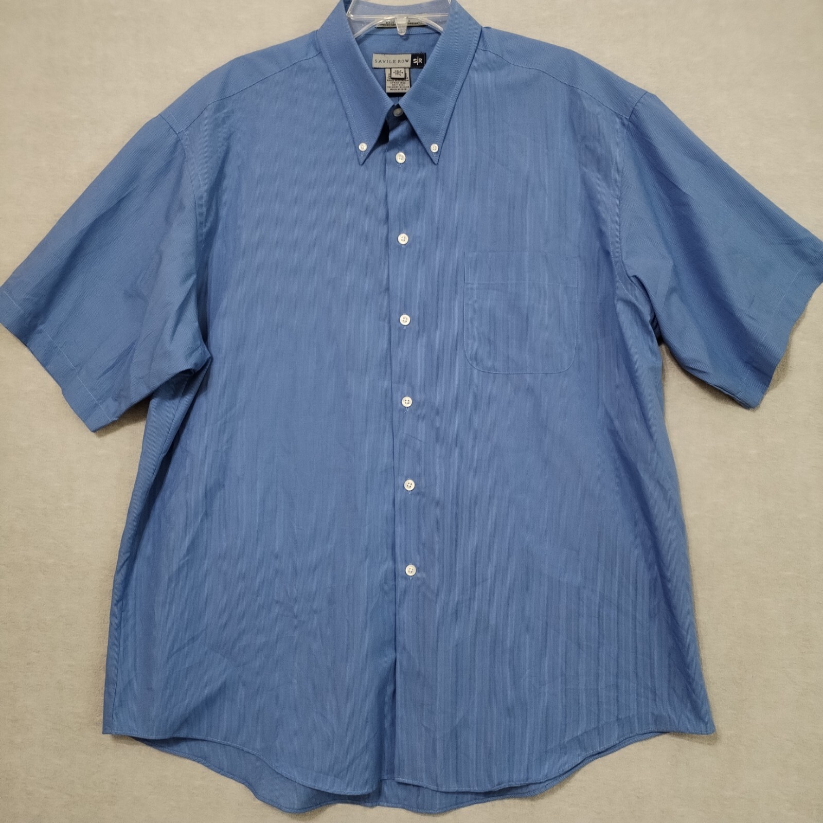 FILA Camicia uomo Saville Row 17 5 manica corta tinta unita blu abbottonata cotone poliestere