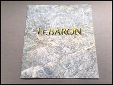 1987 Chrysler Lebaron Convertible Original Car Sales Brochure Catalog