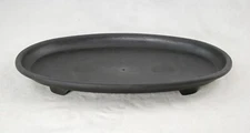 1 Oval Black Plastic Humidity/Drip Tray for Bonsai, Indoor Plants 9.5"x 6.5"x 1"