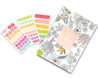 Set Of 1 Undated Coloring Planner And 3 Sheets Decorative Adhesive Stickers C... on sale Set Of 1 Undated Coloring Planner And 3 Sheets Decorative Adhesive Stickers C... on sale