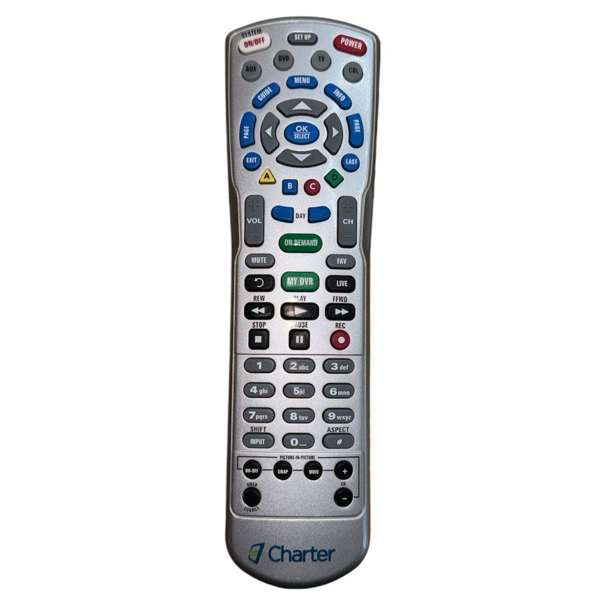 CHARTER CABLE BOX Digital TV REMOTE CONTROL HDTV DVR ON Demand