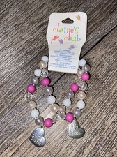 Claire  s club little gift bff sisters pink pearl bracelet set nwt