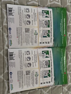 Earth Breeze Laundry Detergent Sheets FRESH SCENT LOT OF 2, 60 Loads Per Pack
