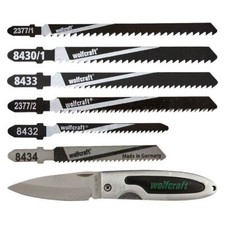 wolfcraft Stichs&auml;gebl&auml;tter Set T Schaft 12 teilig S&auml;gebl&auml;tter f&uuml;r Stichs&auml;ge