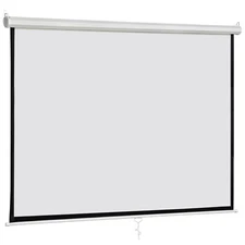 Projector Screen Manual Pull Down HD Screen 120"/100"/80"/72" Projection Screen 