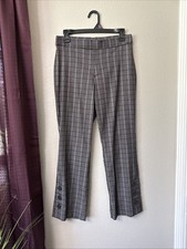 B9/3 Simply Vera Plaid Dress Pants With Button Details Size Small