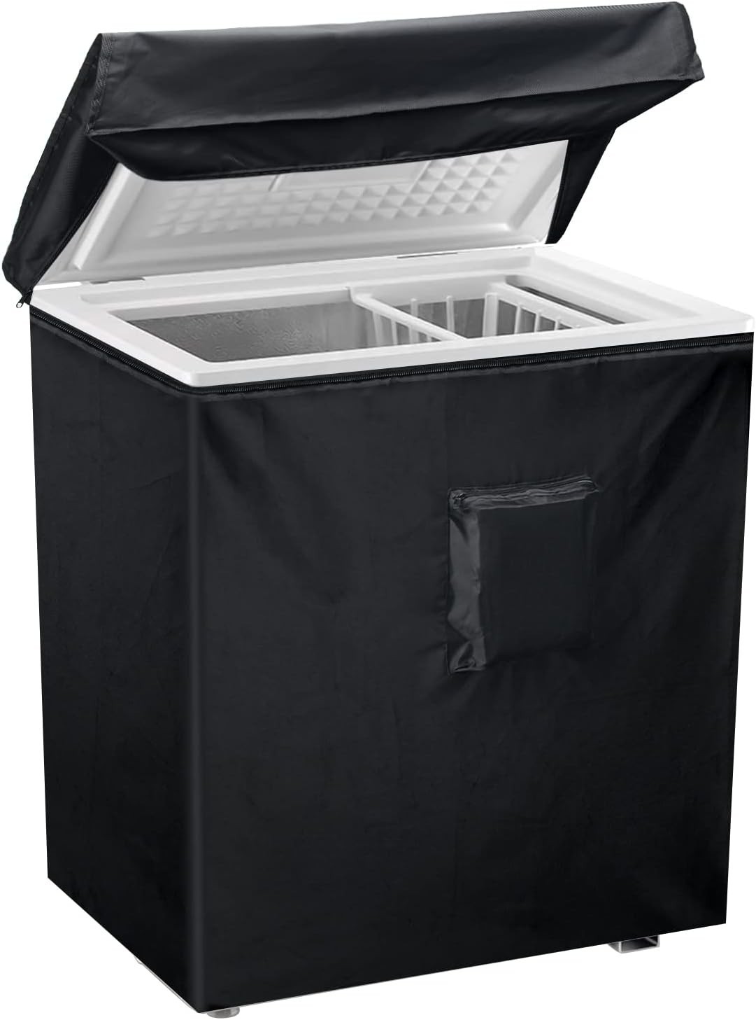Black Chest Freezer Cover,Luxiv Waterproof Freezer Covers Compact,5 Cubic..