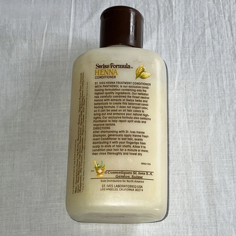 Vintage Rare 1980s St. Ives Swiss Formula Henna Conditioner with Panthenol B5 - Image 3 of 4