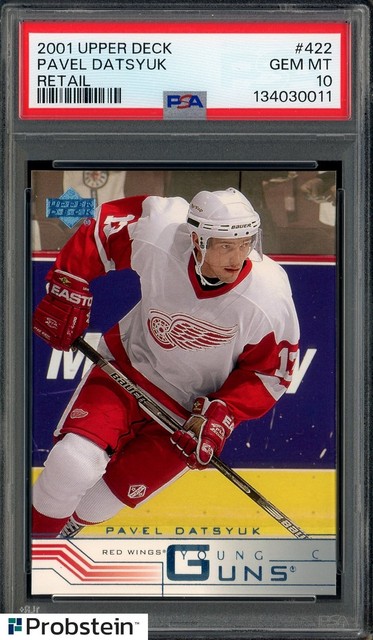 2001 Upper Deck Hockey Retail Young Guns #422 Pavel Datsyuk RC Rookie PSA 10