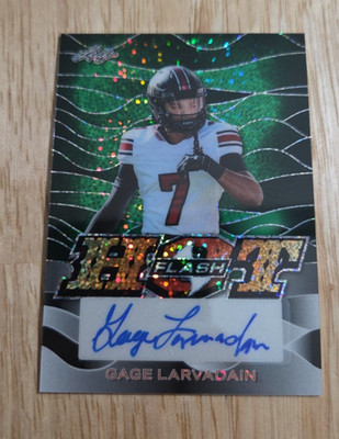 2024 Leaf Eclectic GAGE LARVADAIN Hot Flash Green Autograph /5 Rookie Auto SP