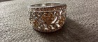 Crystal Two Toned Flower fashion Ring estate sale — photo 2