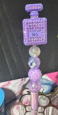 Purple Rhinestone Decorative Perfume Bottle Labeled  Parfum N°5 
