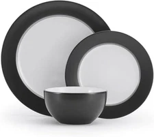 Grayson Charcoal 12 Piece Dinnerware Set, Service for 4
