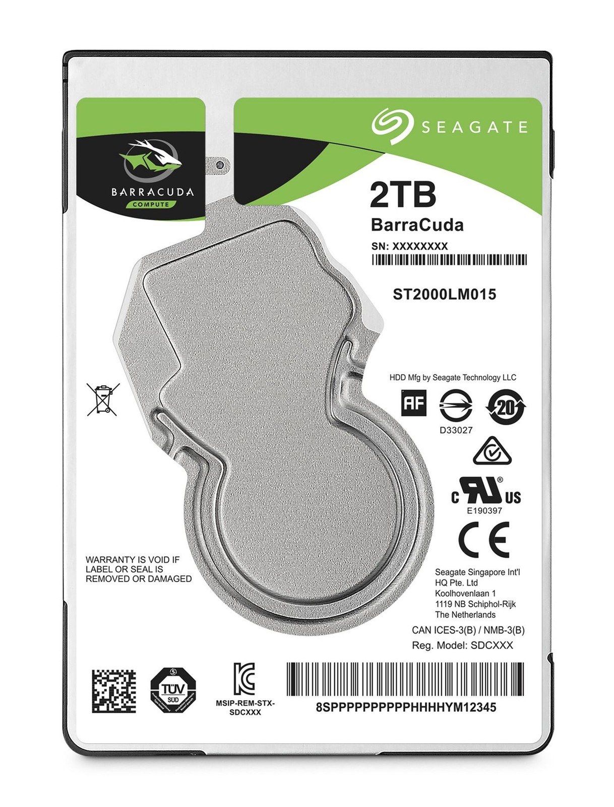 Seagate ST2000LM015 2TB 2.5"" HDD – Internal Hard Drive 5400RPM 128MB SATA III