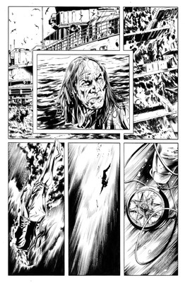 Butch Guice THE FUTURISTS #3 Original  BLUELINES Comic Interior Panel Page Art 2