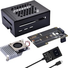 GeeekPi Metal Case for Raspberry Pi 5 with Official Pi 5 Active Cooler N04 M.2 N