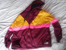 Women  s Pink Victoria  s Secret Campus Anorak Jacket Size M/L