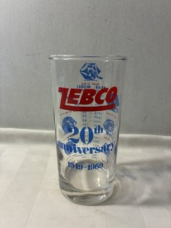 VTG Zebco 20th Anniversary Glass 1949 1969 Nice Shape