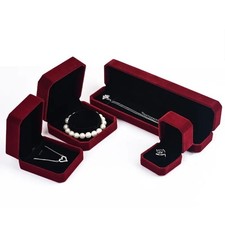 High Quality Jewellery Box Necklace Earrings Ring Set Small Velvet Gift Box UK