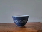Vintage Pyrex Colonial Mist 401 Mixing Bowl Blue White Flowers Glossy