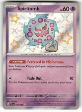 Spiritomb 158/091 Shiny Rare Paldean Fates Pokemon Near Mint on eBay