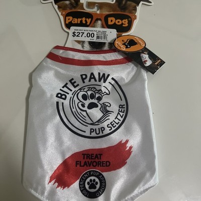 Party Dog Brand Costume  Bite Paw Pup Seltzer  NWT SIZE XS