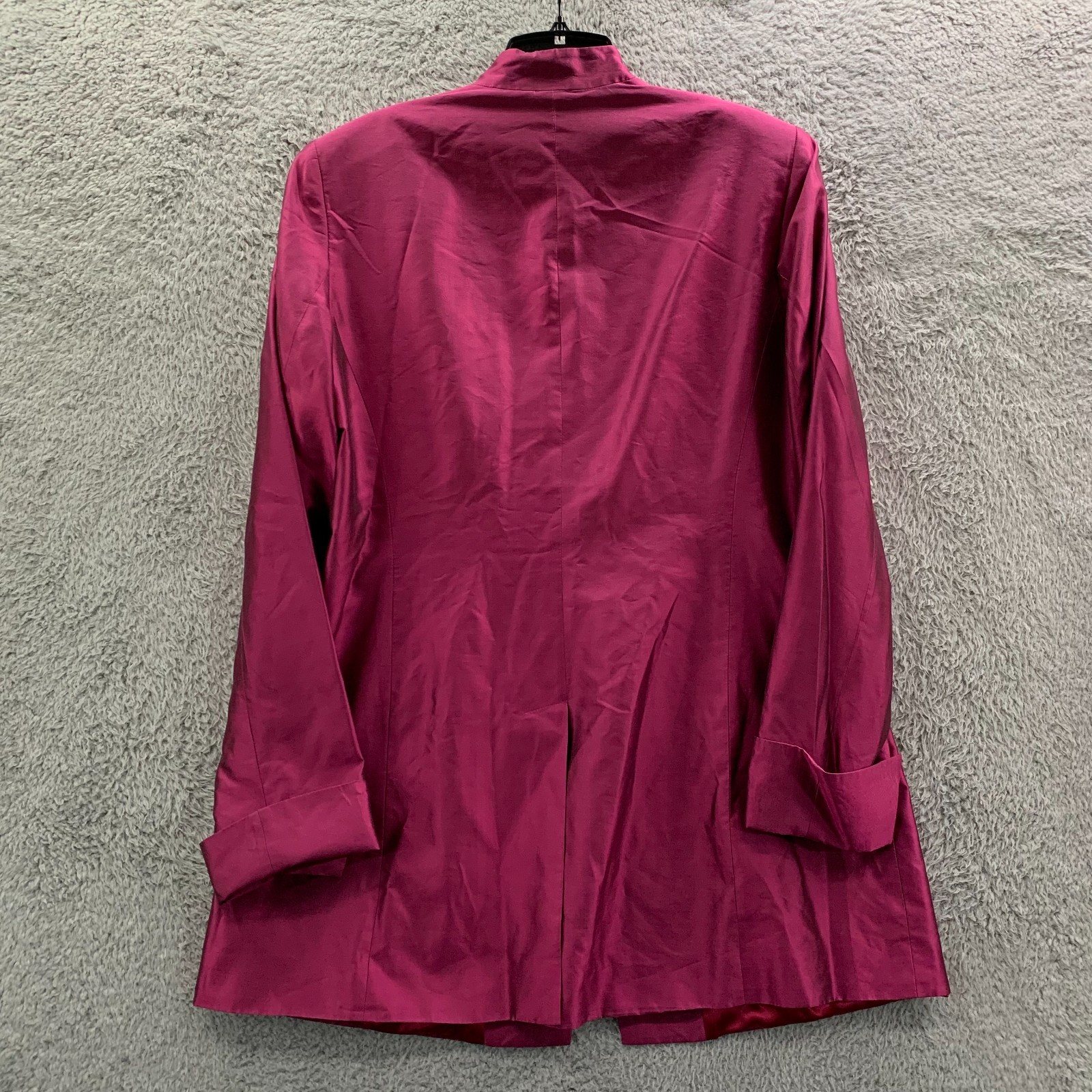 J Peterman Blouse Womens Size 16 / XL Top Silk Shoulder Pads Long tails*