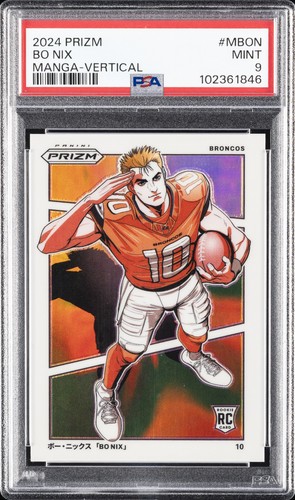 Bo Nix #M-BON 2024 Panini Prizm Manga card