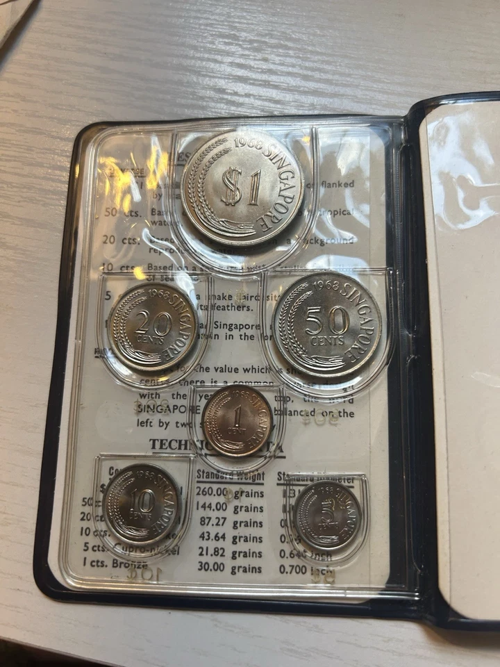 1968 Singapore 6 Coin Mint Set in Original Government Packaging New Coin Issue - Image 4 of 4